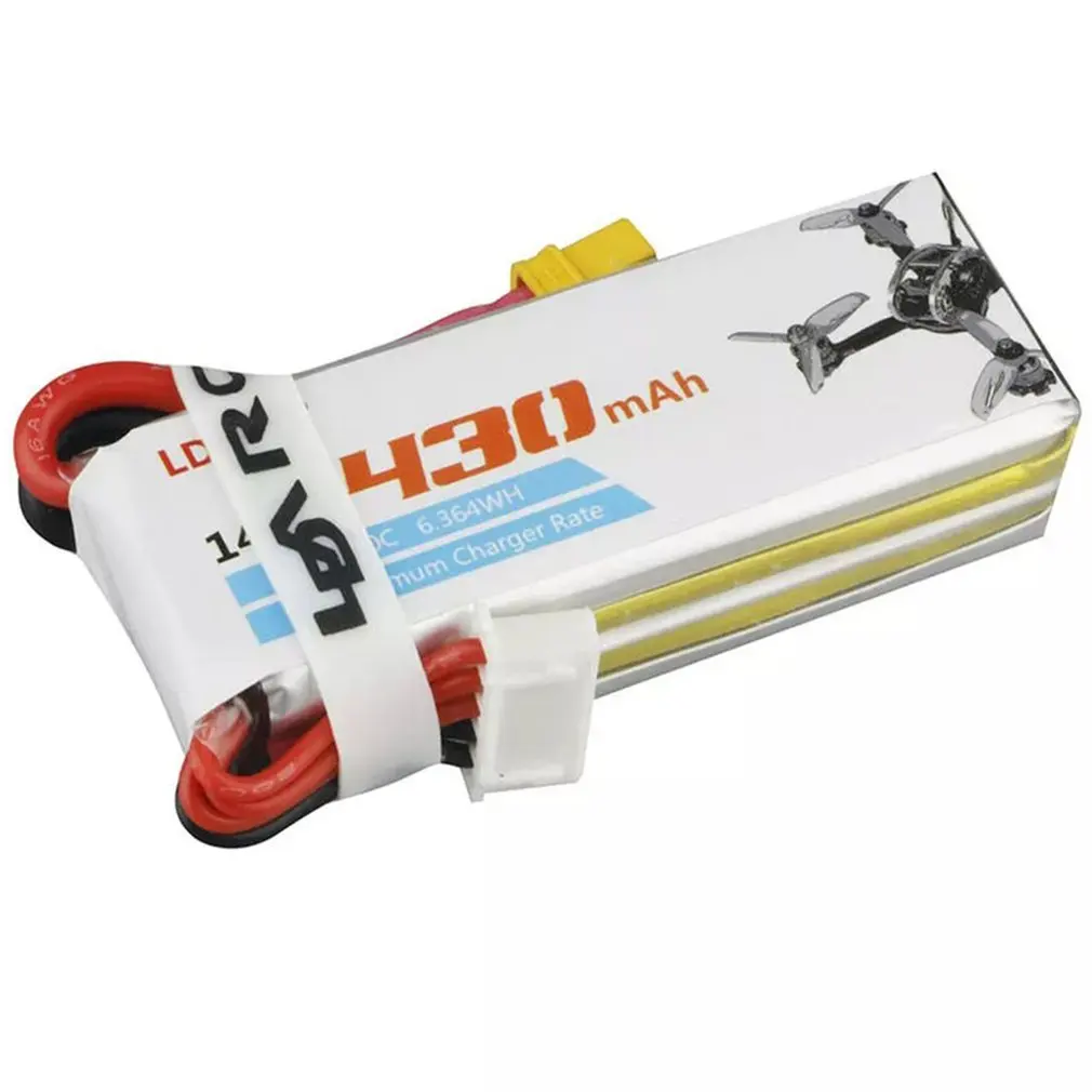 

LDARC 14.8V 430mAh 80C 4S Lipo Battery XT30 Plug For ET85 Beta85X RC FPV Racing Drone Replace Rechargeable Batteries