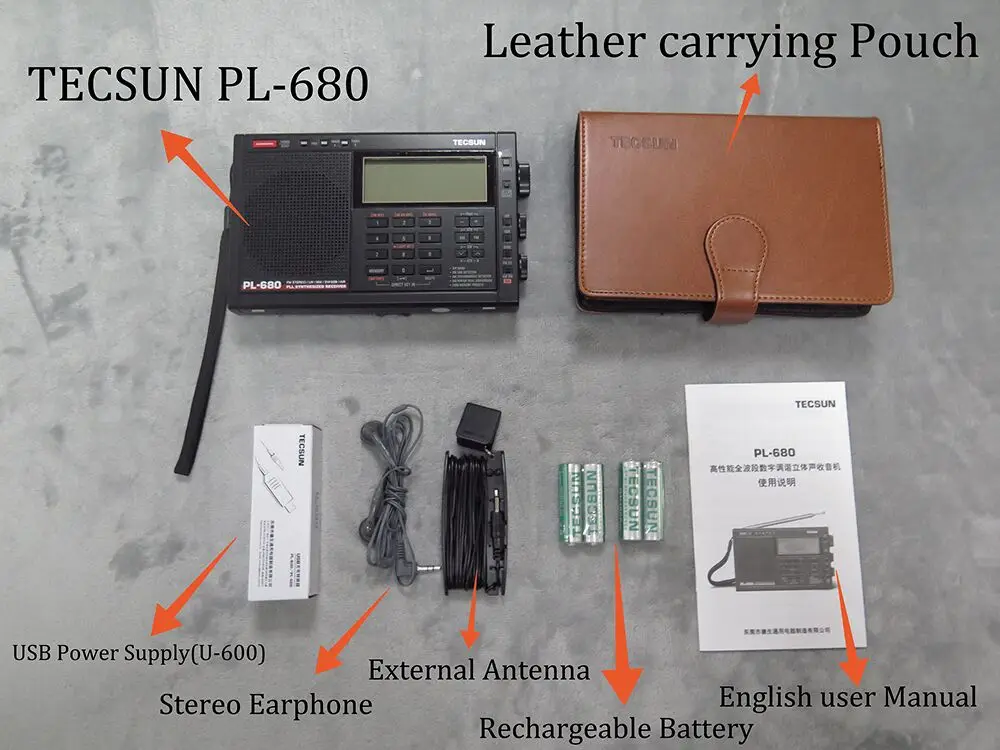 Портативный Полнодиапазонный цифровой радиоприемник Tecsun PL 680 fm AM SW