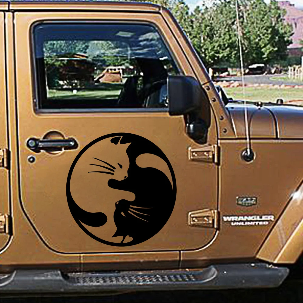 Самодельные наклейки в виде кошек на автомобиль автомобильная виниловая пленка