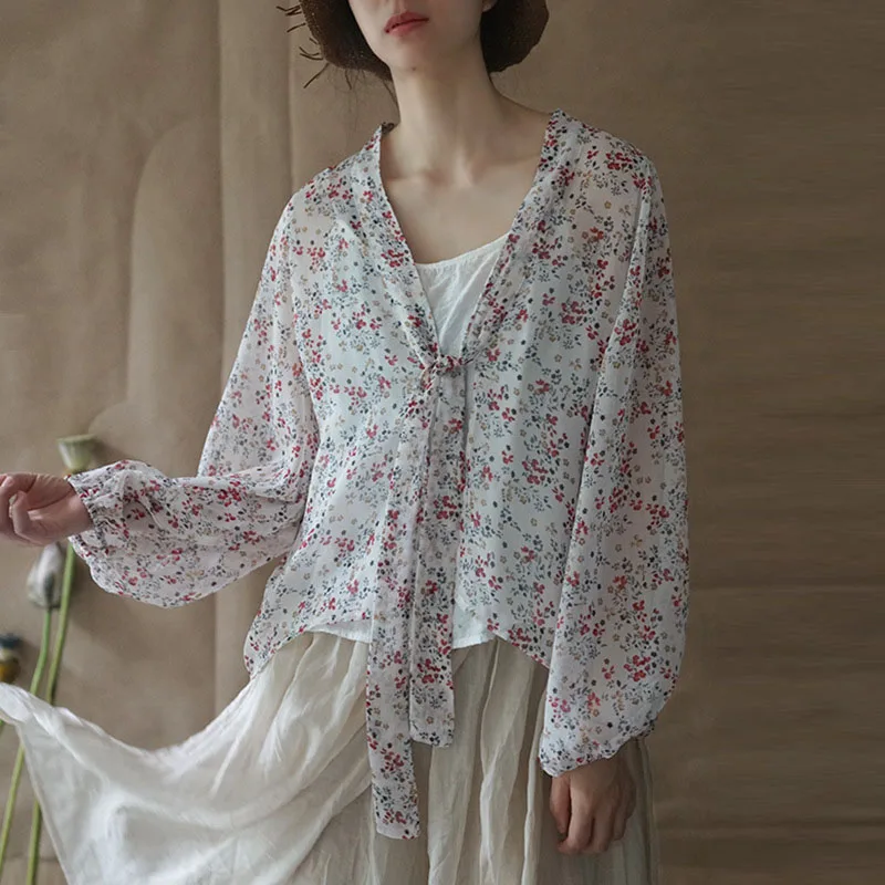 Женский осенний кардиган со шнуровкой фонарь с длинным рукавом для защиты от