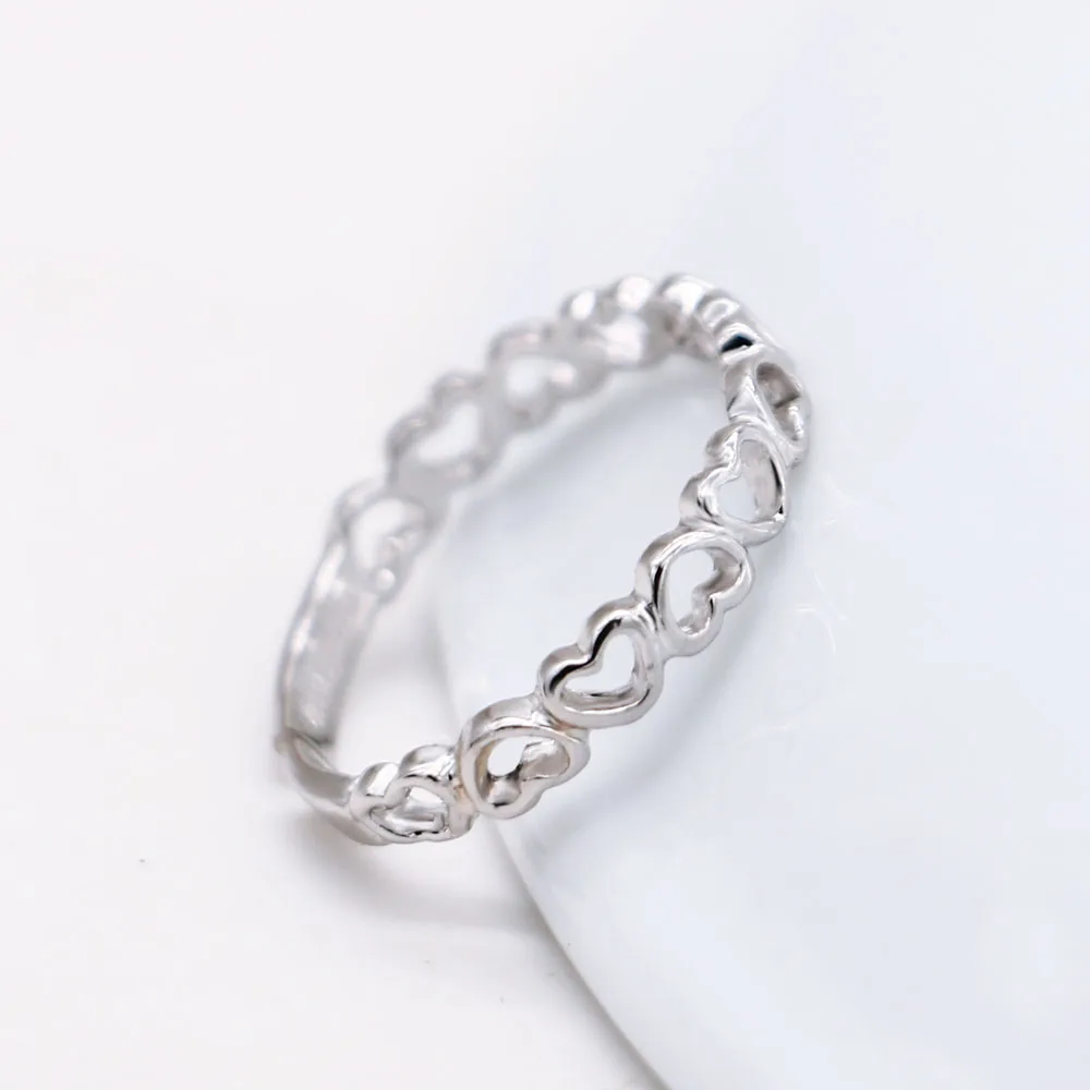 Модная одежда с сердечками кольцо 925 серебряное Регулировка Новое поступление