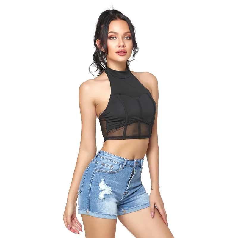 

2021 European and American Summer Solid Color Worn Out Women's Jeans Shorts Large Fashion Street High Waist Hot Pants