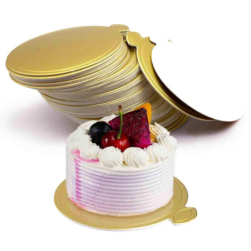 

Mini Round Cardboard Cake Base, Mousse Cake Boards 300PCS Cake Paper Plates Circle Cardboard Base Dessert Board Base