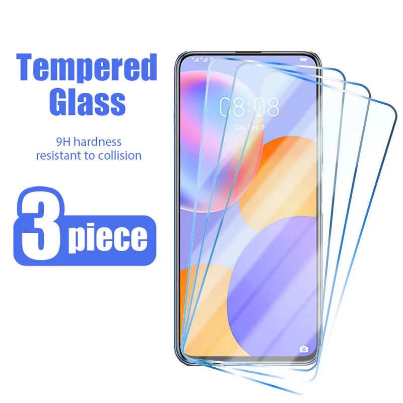 

3PCS protective Glass For Huawei Y6 Y9 2019 Y9s Y7 2018 Y5 Screen Protector for Huawei Y6 2019 P6 Y8p Y8s Y9a Y7p glass