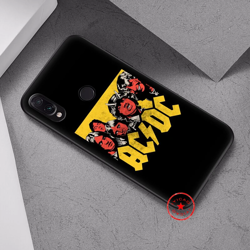 IYICAO ACDC рок мягкий чехол для Xiaomi Redmi Note 8 iPhone 7 6 Plus 5 iPad Pro/Redmi 5A 4X телефона из мягкого