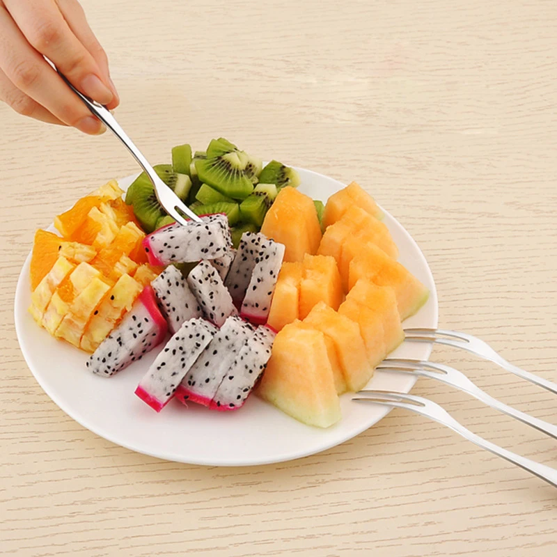 3 шт./лот вилка для фруктов из нержавеющей стали кухонные приборы столовые