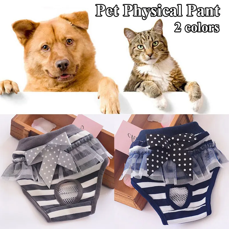

1pc Breathable Pet Sanitary Physiological Pants Dog Diaper Washable Female Dog Shorts Panties Menstruation Underwear Pet Briefs
