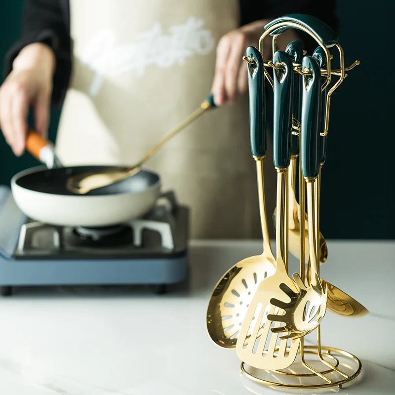 Набор кухонной посуды из нержавеющей стали 7 предметов в скандинавском стиле