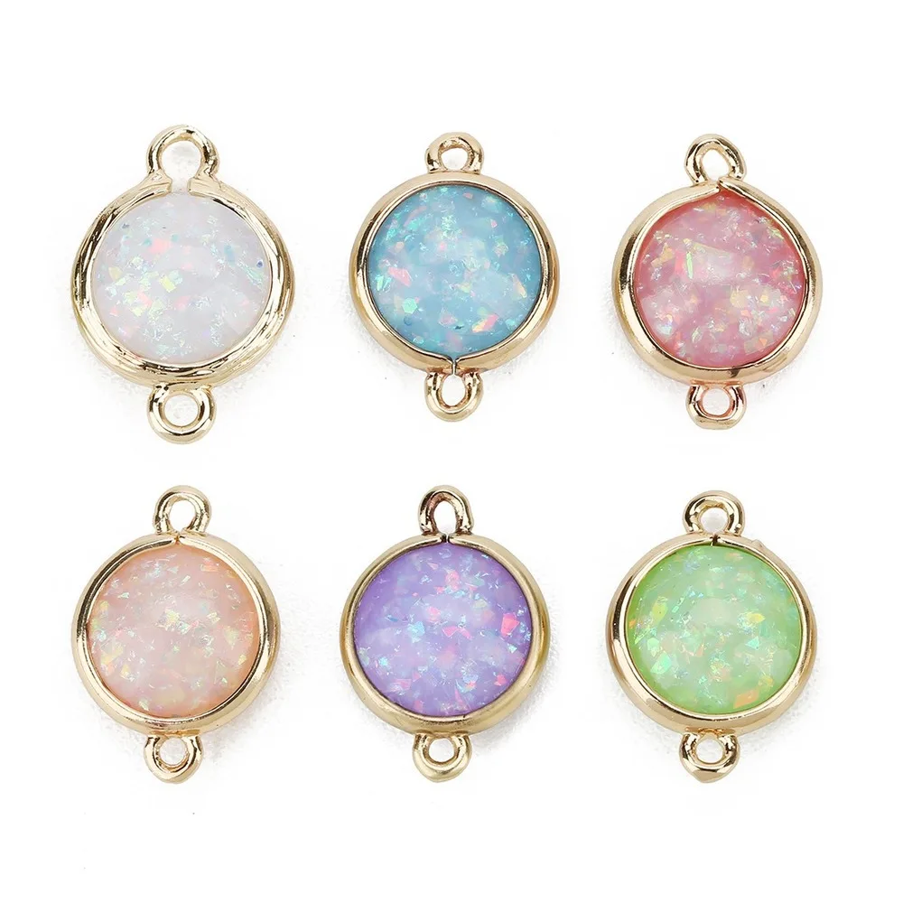 5 шт./пакет 12*19 мм подвеска из полимерного кристалла с двойной кольцевой апертурой