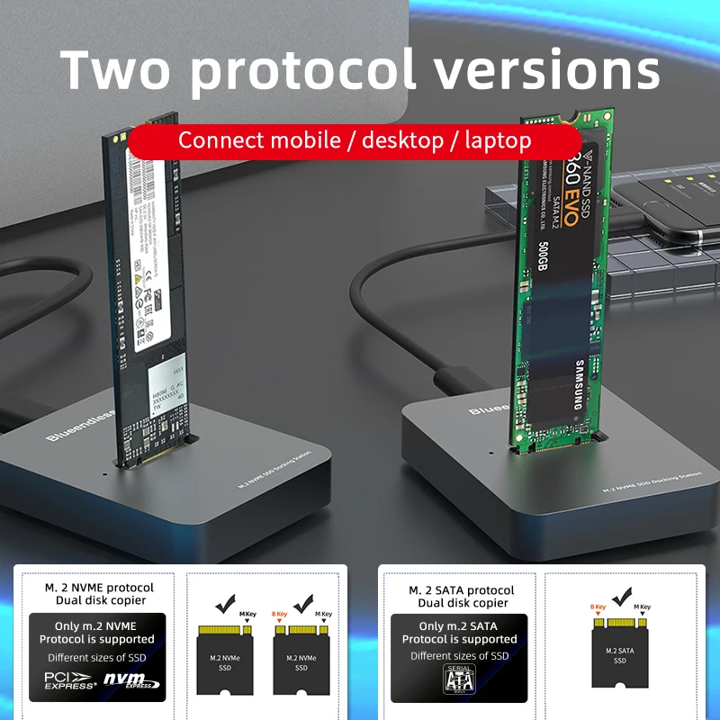 Рисунок 5 - Blueendless Dual bay SSD m.2 чехол usb 3