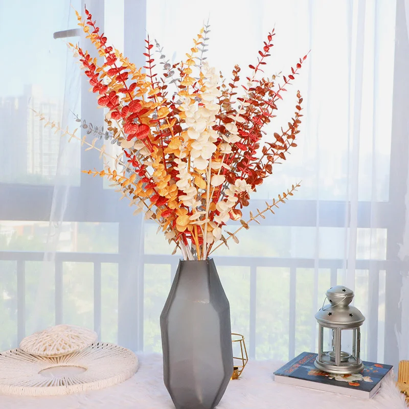 

Simulation Plant, 85cm5, Fork Eucalyptus Leaf, Home Living Room Flower Arrangement, Plastic Dry Branches, Artificial Decorations