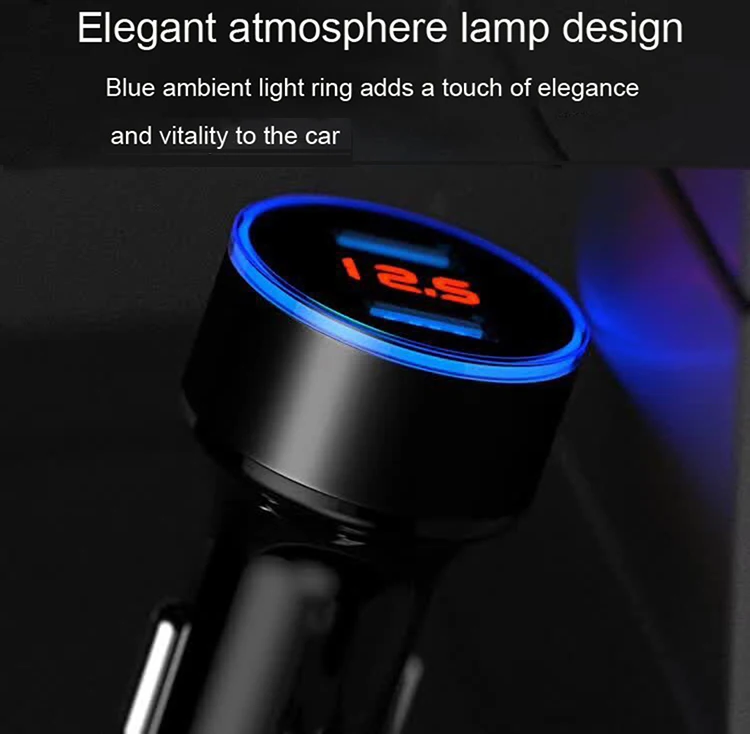 Acegreen светодиодный дисплей 3.1A двойной usb Автомобильное быстрое зарядное устройство для смартфона airpods планшета автомобильное зарядное устройство для телефона автомобильное зарядное устройство