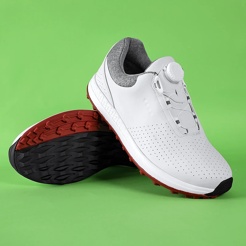 

Professional Leather Golf Shoes Men High-quality Golf Sports Shoes Big Size 40-47 Golfer Sneakers Turf Golfing Walking Trainers