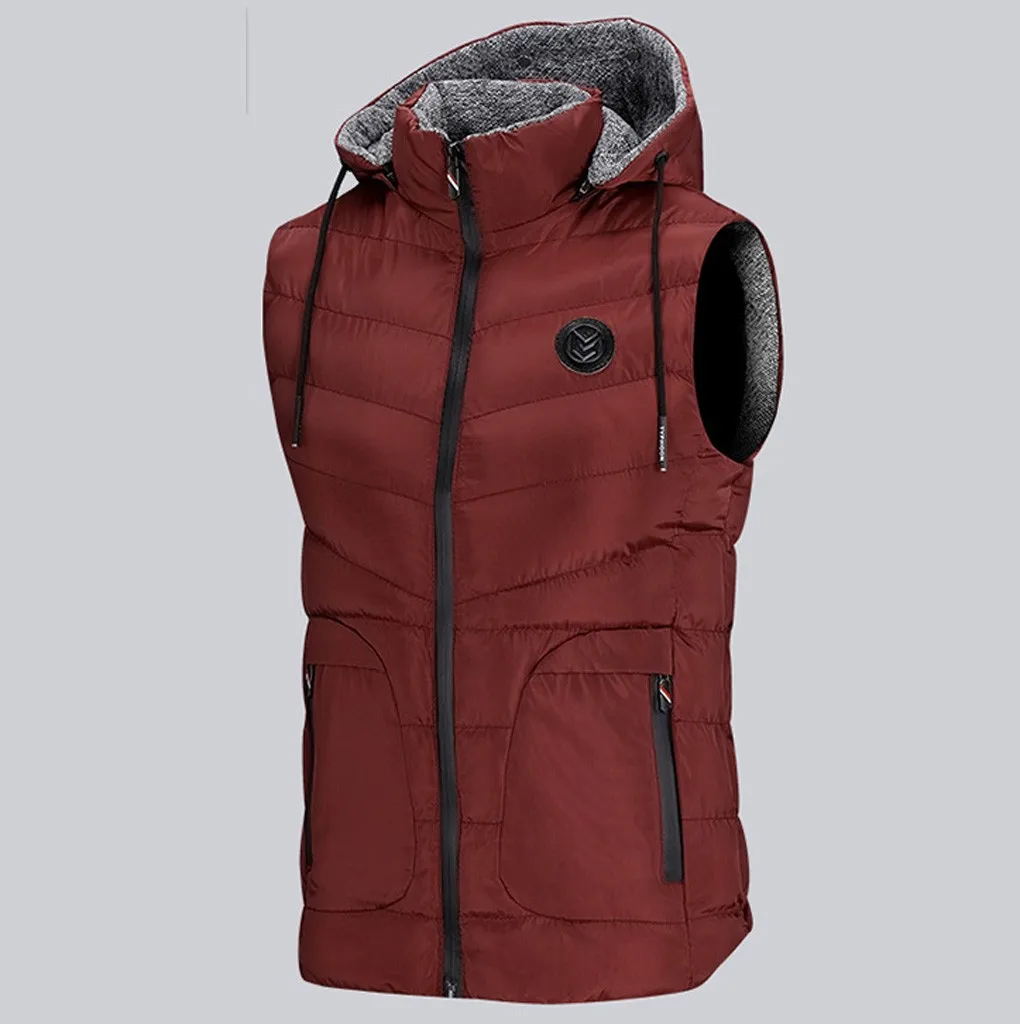 Casaco jaqueta masculino chaqueta hombre, Мужское пальто, Осень-зима, на молнии, уличная куртка с капюшоном, жилет, куртка, верхнее пальто