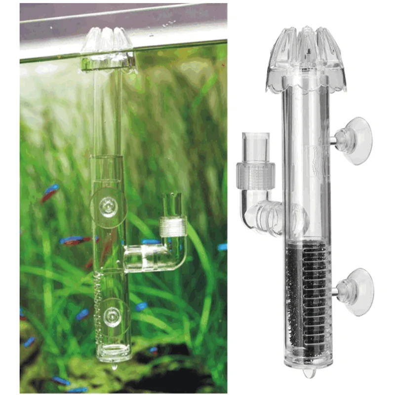 HONGYI Acrylic Aquarium Surface For Fish Tank Protein Skimmer Oil Filter Water-Plant Pistil Floating Head Design Helix Shape