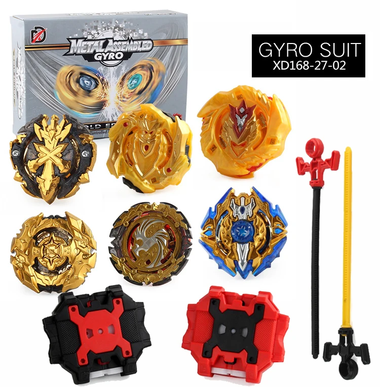 

Toupie Beyblades Burst Metal Fusion Gold Version XD168-27-02 6Pcs/Set Spinning Toys for Children