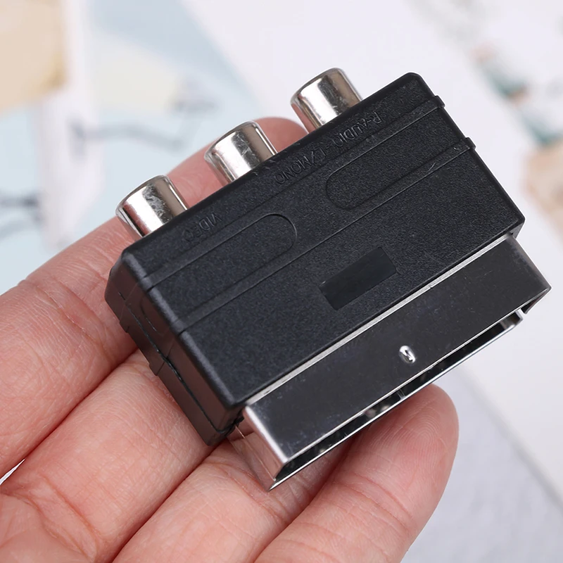 RGB Scart К 3 RCA S видео адаптер Композитный SVHS AV TV Аудио конвертер для DVD рекордер ТВ