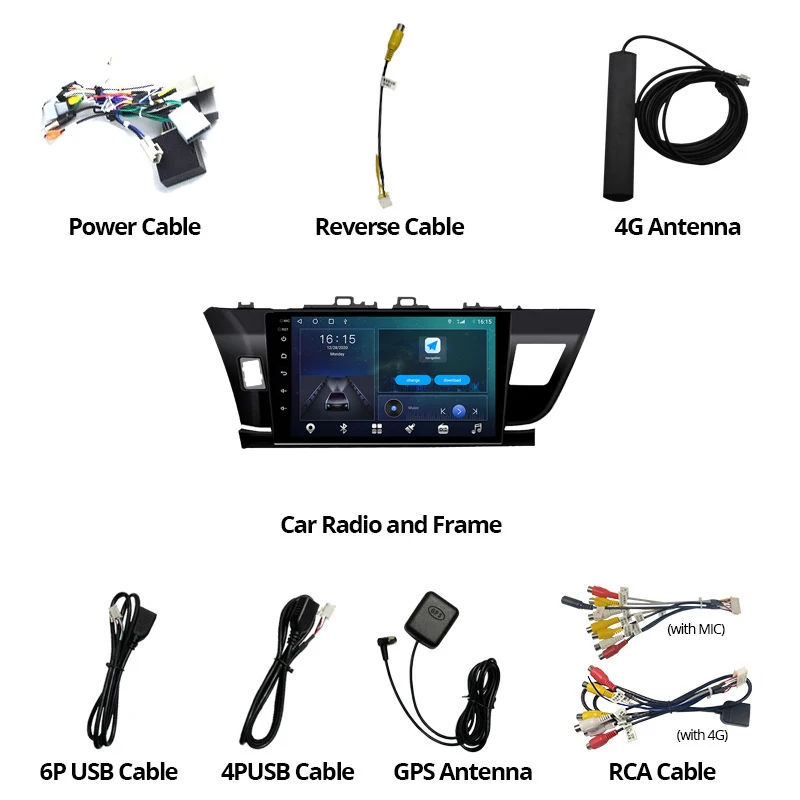 

NAVICAR 2Din Android10 Car Radio For Toyota Corolla Altis 2014-2016 GPS Navigation Stereo Receiver Auto Radio DSP Car Video IGO