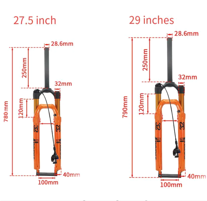 

Air Suspension Fork MTB Bicycle Damping Rebound Adjustment 27.5 29er Straight Magnesium Alloy Mountain Bike Forks Quick Release