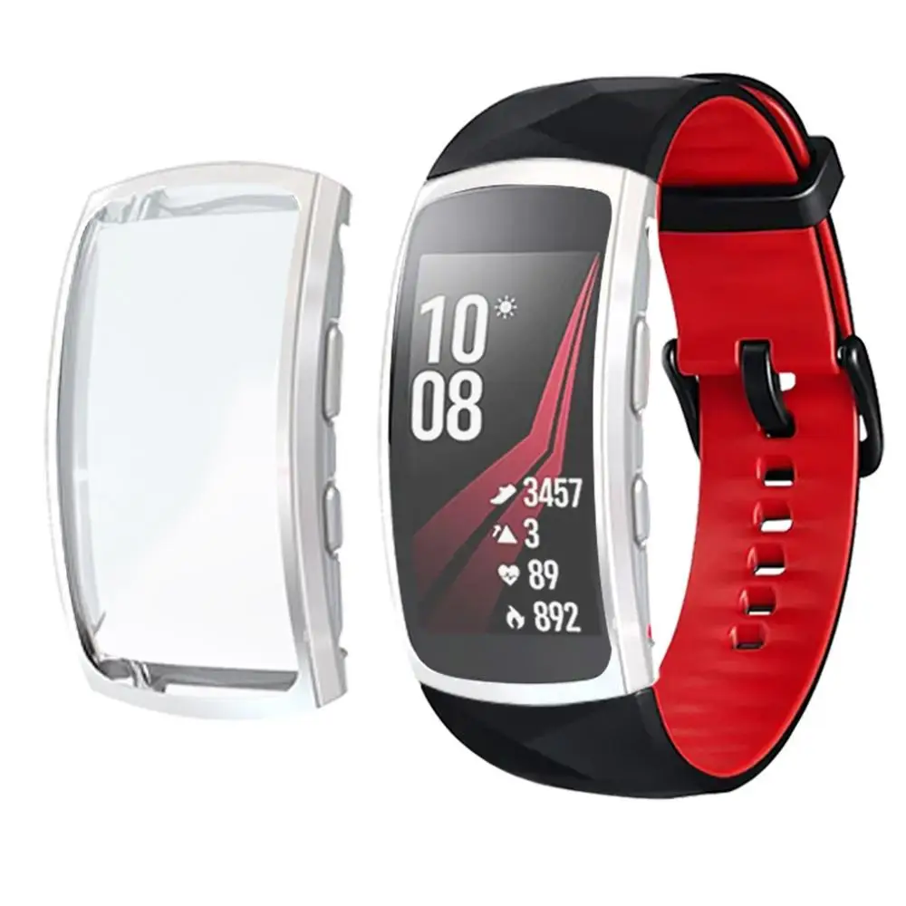silver Защитная пленка для экрана для Samnsung gear Fit 2 Pro прозрачный чехол из ТПУ чехол для Sanmsung gear Смарт-часы аксессуары - Цвет: silver