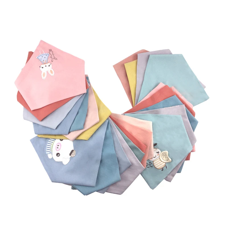 bebe Baby embroidery Bibs Bandana Bibs Cotton Infant Burp Cloths Babador Feeding pig rabbit