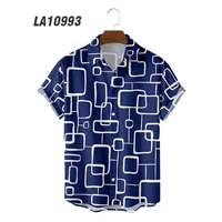wholesale summer 3d digital printing trend loose short sleeved shirt mens shirt top 6xl large size shirts for men