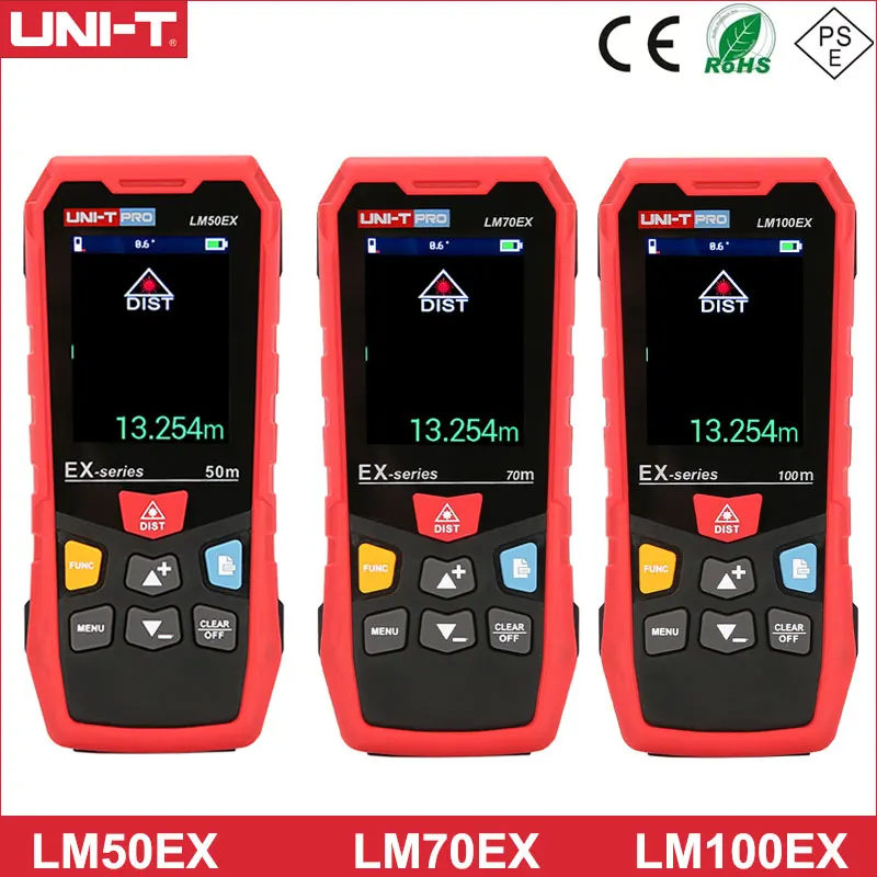 UNI-T LM50/70/100EX Handheld Digital Laser Distance Meter Measuring Tool Electronic Tape Measure Rangefinder Laser Range Finder