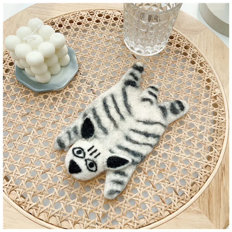 Felt Coaster Animal Mat Coffee Mug Pads Table Placemat Insulating Cartoon Dining Home Decorations |