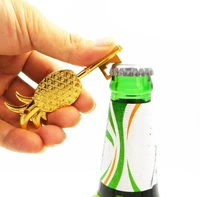 100pcs creative gold pineapple bottle opener for hawaii party decoration birthday wedding party favor and gift wholesale