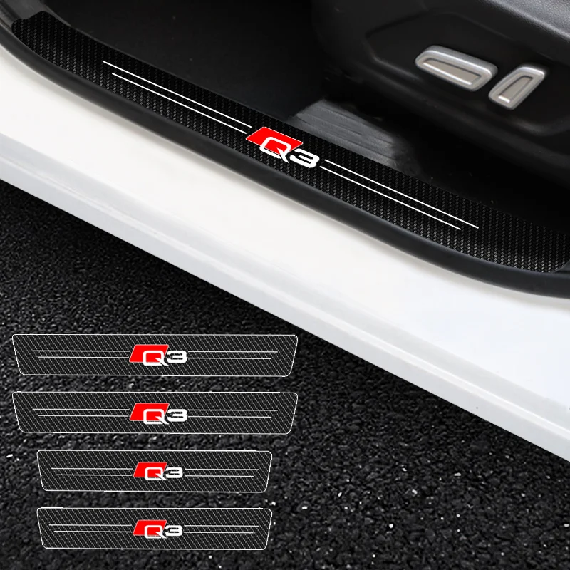 

Car Door Threshold Scuff Plate Carbon Fiber Sill Protector Stickers For Audi Q3 2012 2013 2015-2017 Auto Door Entry Pedal Guards