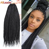 alileader quality synthetic box braids crochet hair long synthetic crochet hair braids box braids ombre wholesale hair extension