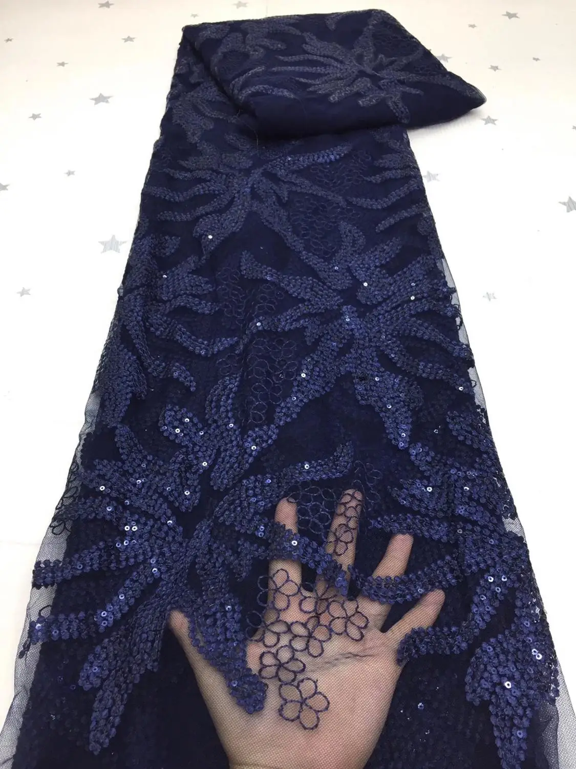 

Африканская сетчатая кружевная ткань 2020 Высокое качество Кружева Французский нигерийский сетка пайетки кружева ткани для свадебного плат...