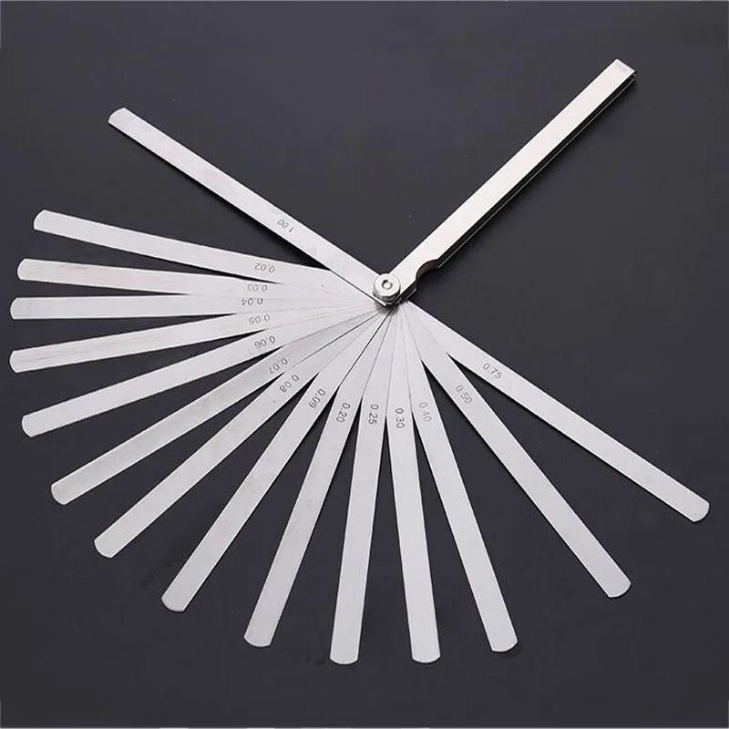 

Anti-rust Feeler Gauge Gap Ruler 100mm Length Metric Feeler 23 Blade Gap Filling 0.05-1.00mm Thickness Measurement Layout Tool