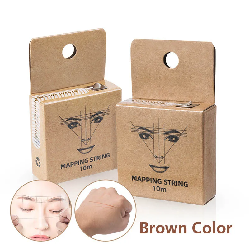 

2pcs 10m Tattoo Thread Eyebrow Marker thread Tattoo Brows Point Pre Inked Brow Tattoo Pre-Inked Mapping String Measuring Tools