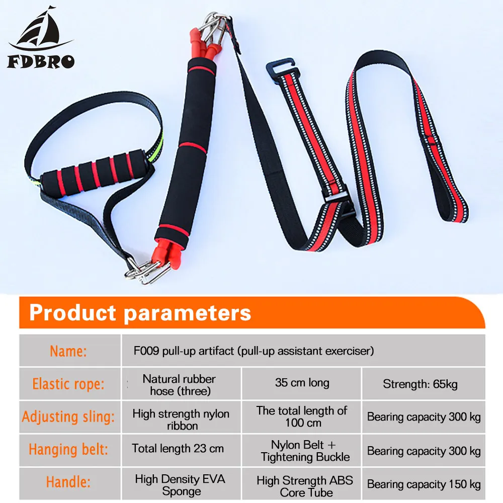 FDBRO Pull Up Band Training Indoor Horizontal Bar Auxiliary Workout Belt Elastic Rope Resistance Bands Arm Gym Device | Спорт и