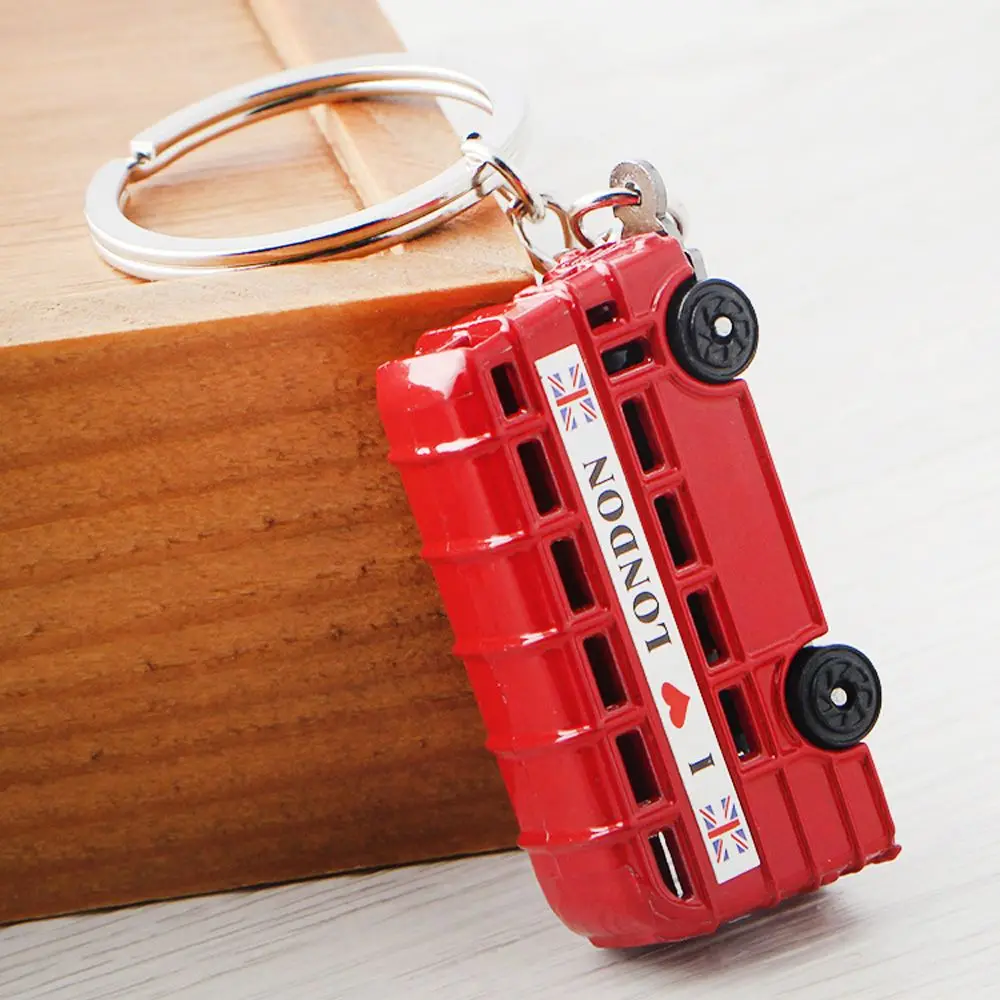 Подвеска в виде телефонной будки красного цвета брелок автобуса лондонские