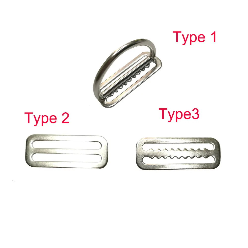 10pcs 316 Stainless Steel Scuba Diving Belt Clip BCD Accessories BC Webbing D Ring Webbing Harness Belt Retainer