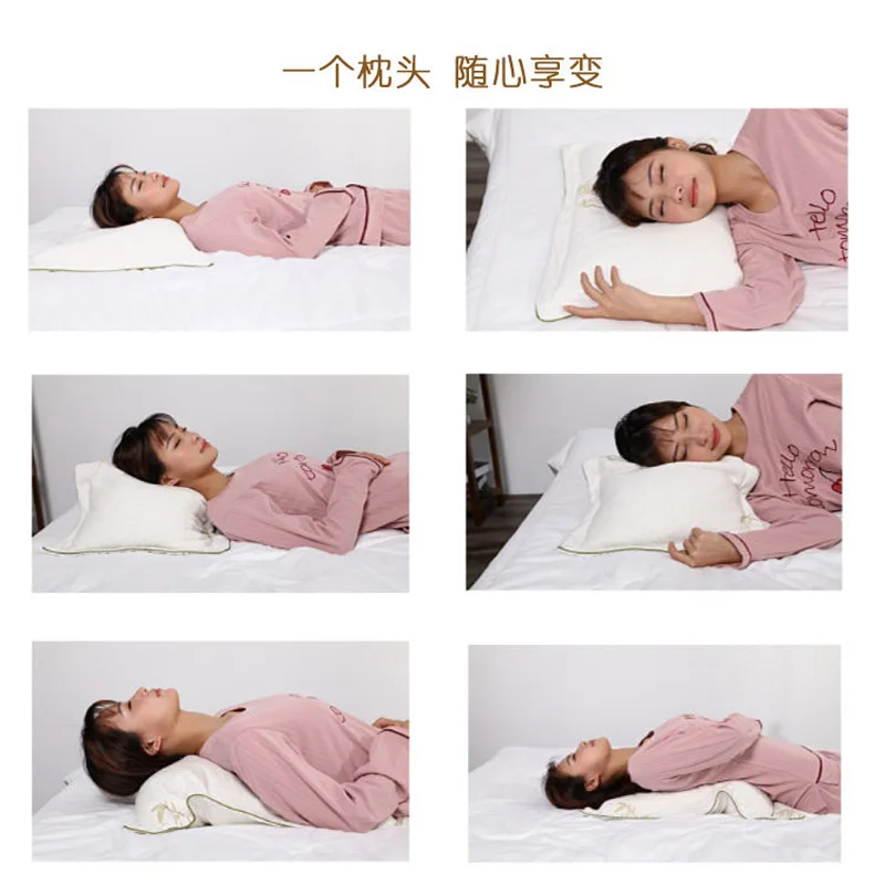 

ZHUSHUO Wood bead pillow hard to protect health and health care cervical vertebra log pillow