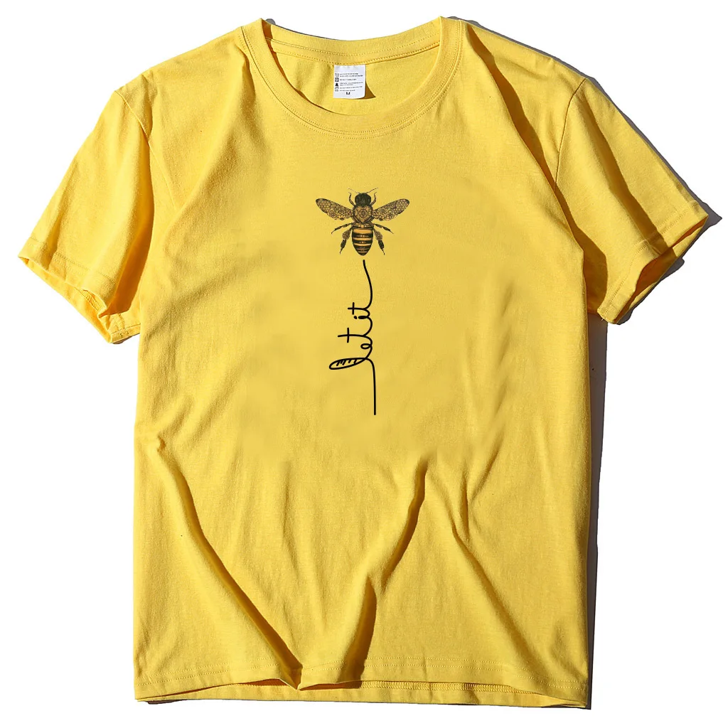 

Bee Printing Short Sleeve T Shirt Leisure Short Sleeves Loose Women T Shirt Summer Top