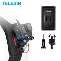 telesin 360%c2%b0 rotation backpack shoulder strap mount for gopro hero 10 9 8 7 6 5 4 insta360 osmo action xiaoyi camera accessories