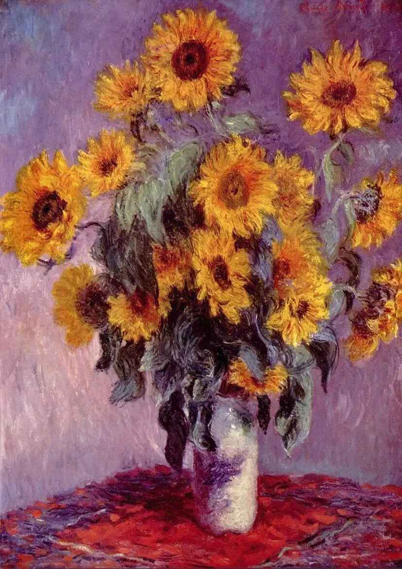 

Claude Monet: Sunflowers oil paintings canvas art Prints Wall Art For Living Room Bedroom Decor