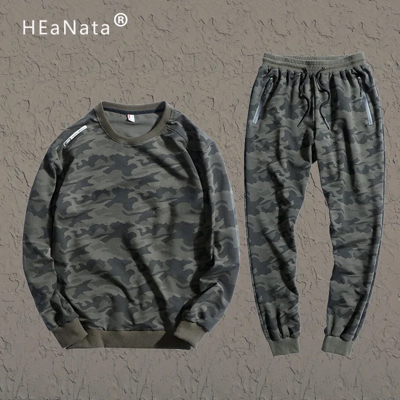 L 10XL размера плюс спортивные костюмы мужские наборы камуфляж спортивный костюм