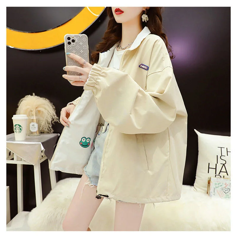 Позитивная и отрицательная куртка женская весна-осень 2021 новый весенний