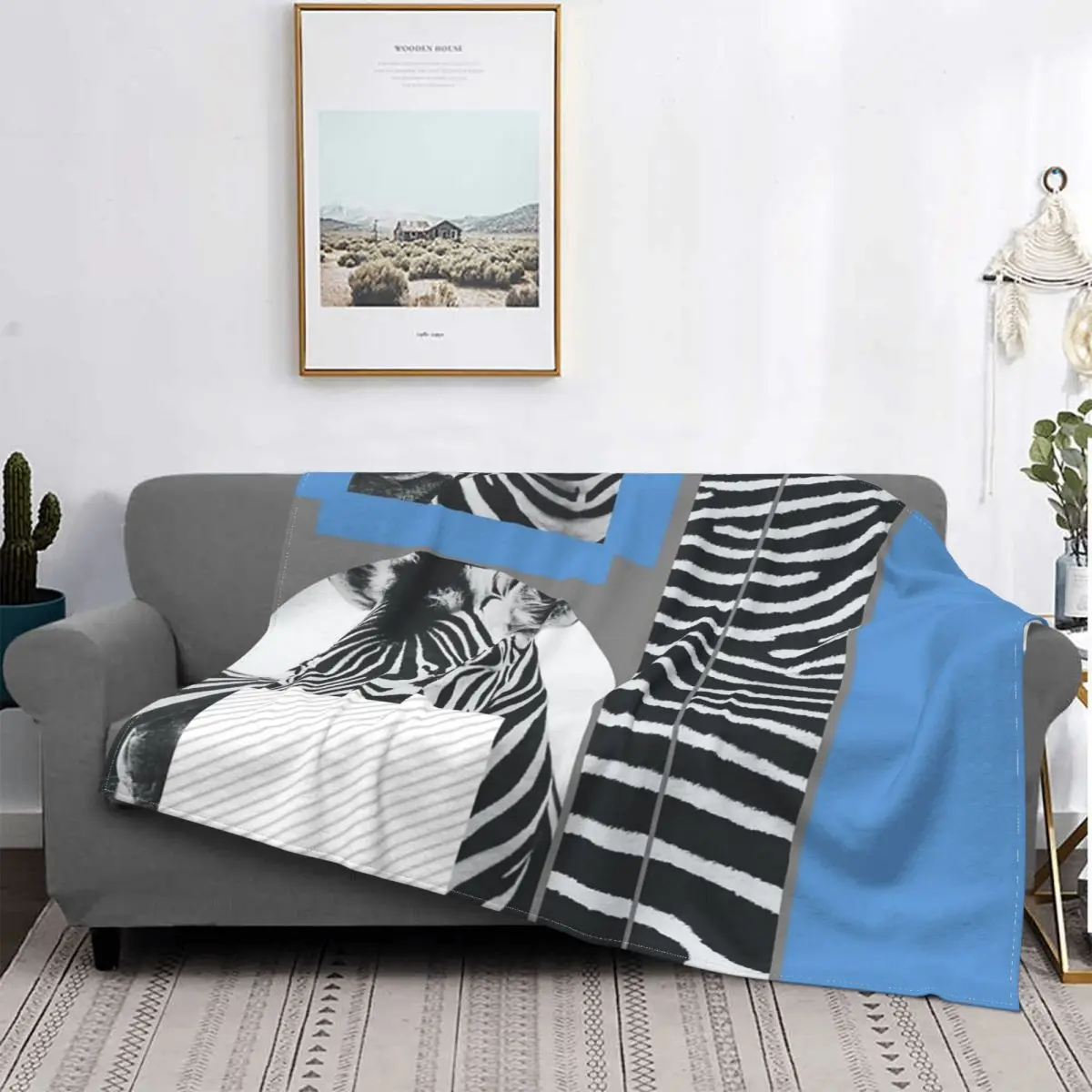 

Manta de cebra para cama, colcha a cuadros de muselina, manta doble de felpa de Anime, colcha, 220x240
