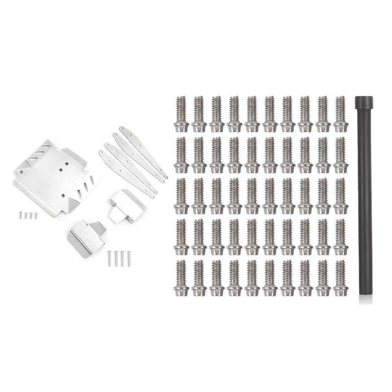 

Metal Screws 1.9 2.2 Wheel Rims with Stainless Steel Metal Chassis Armor Axle Protector Arm Guard Plate
