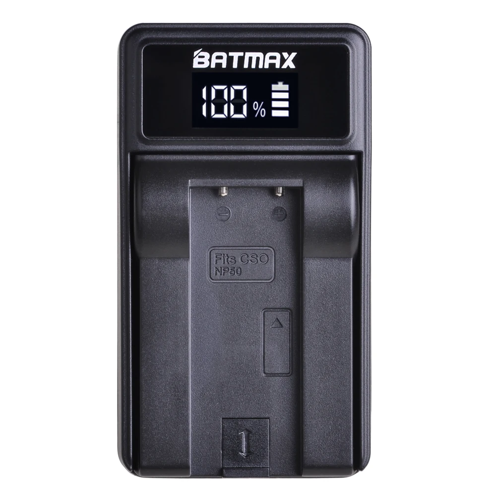 2 шт 950 мАч Высокая емкость NP-50 NP 50 батарея + светодиодный USB зарядное устройство