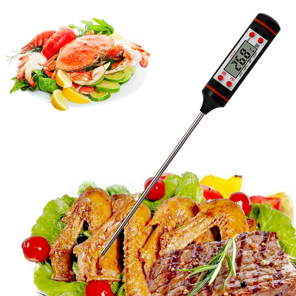 

Digital Meat Thermometer Cooking Kitchen BBQ Probe Water Milk Oil Liquid Oven Food Digital Temperature Sensor Meter Thermocouple