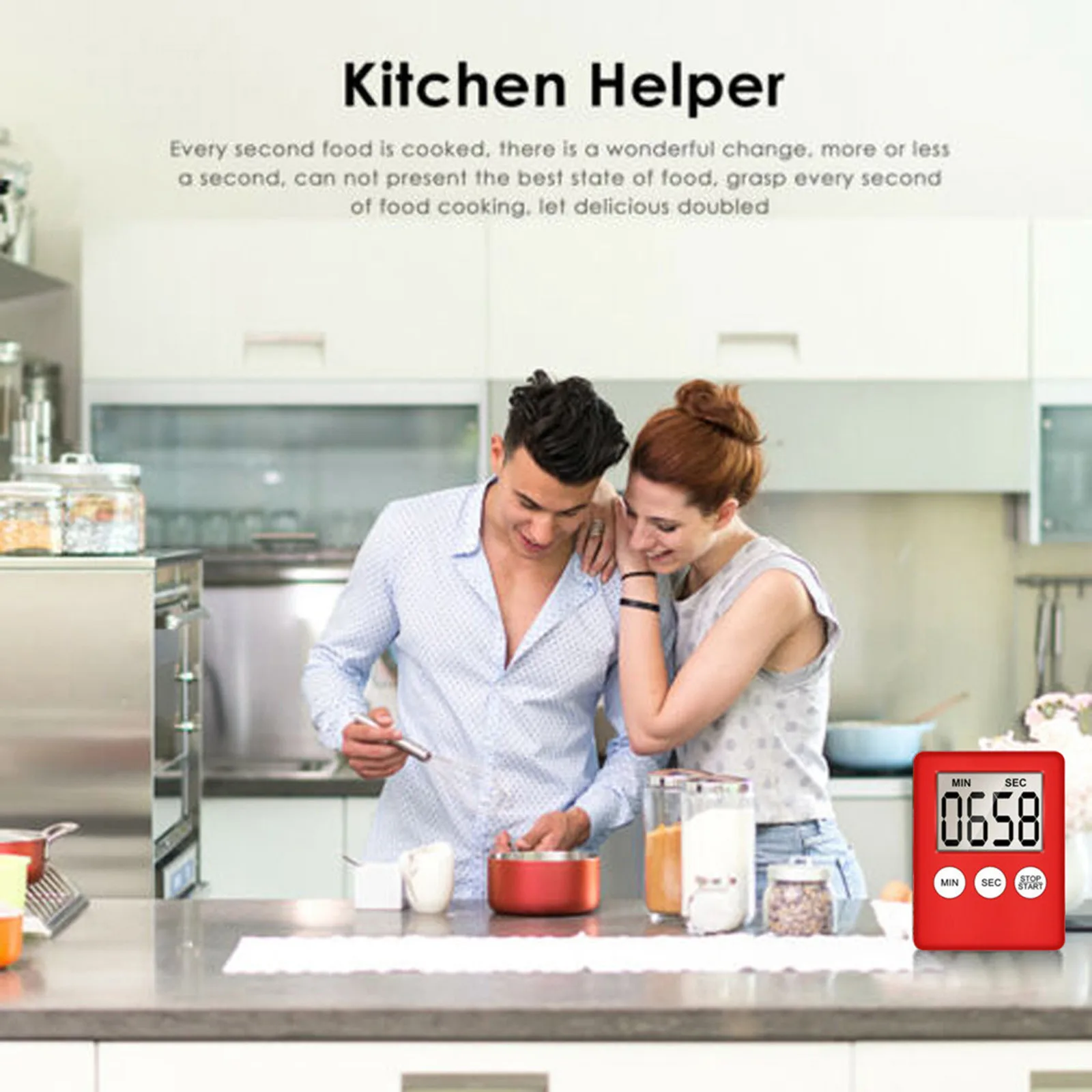 Цифровые часы будильник секундомер кухонный таймер с обратным отсчетом