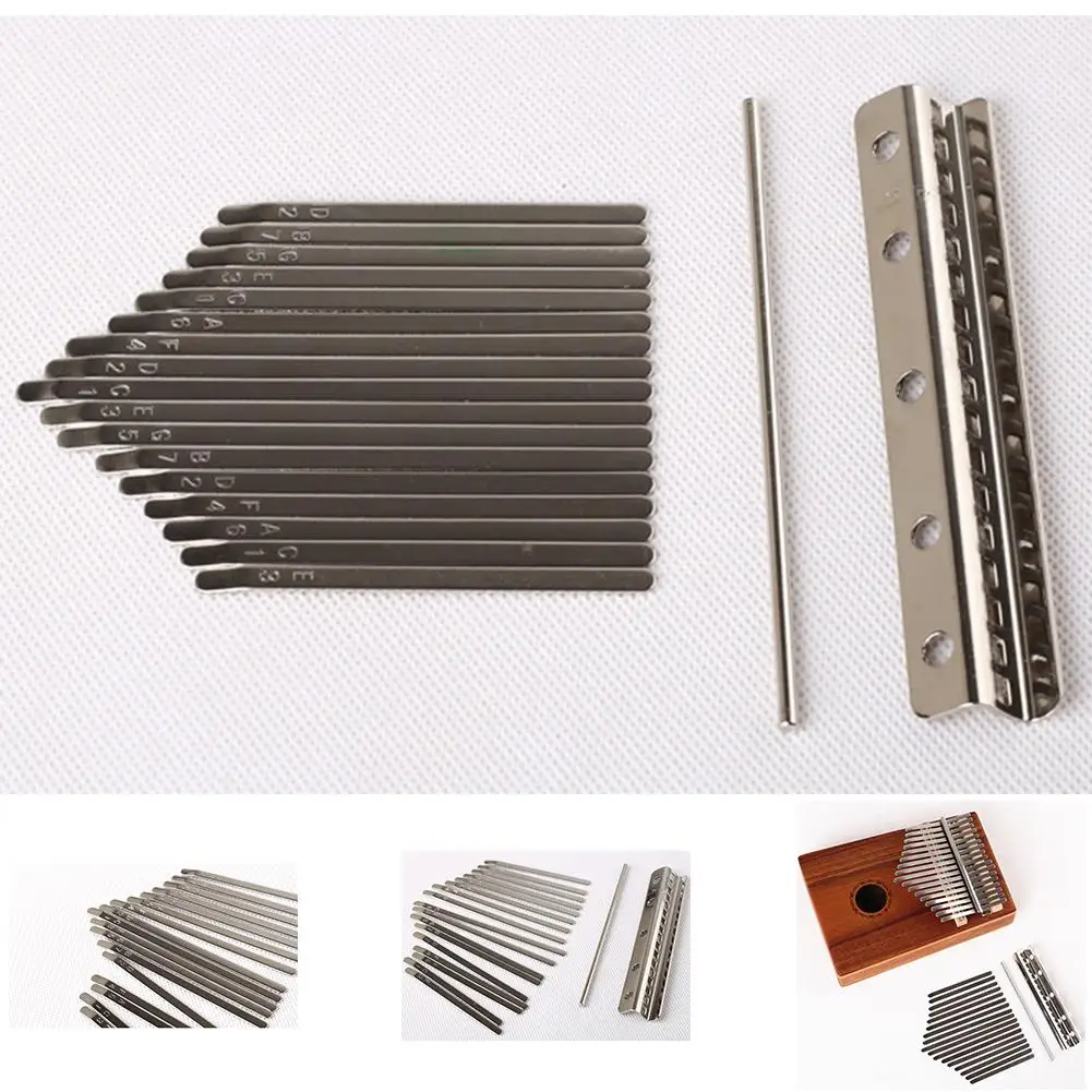 

17 Keys Kalimba Keyboard Manganese Steel Kalimba Key Chrome Music Instrument