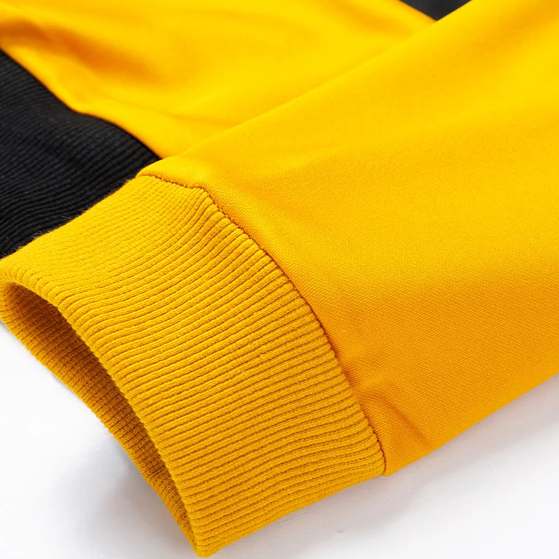 Tracksuit Men Set Hoodies Men Sweatshirt Men Sweat Brand Spring Autumn Fleece 2PCS Stand Collar Patchwork Fashion Sweatsuits New